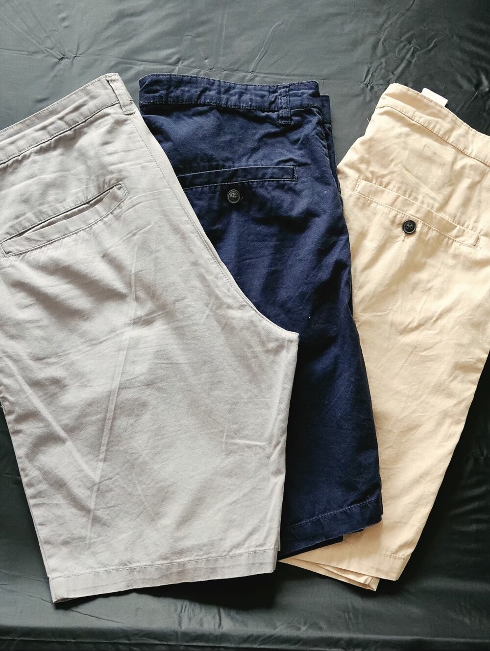 Divided Men's Chino Shorts in Navy, Light Gray & Beige